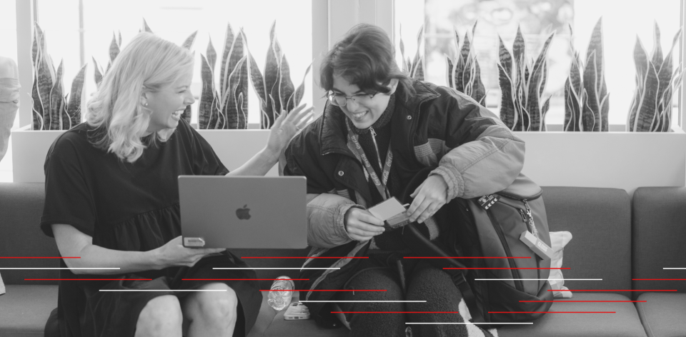 Keenan staff connecting with a student